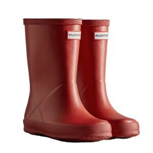 Hunter kids red rain boots size 8